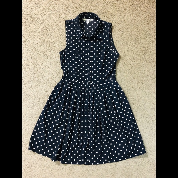 Forever 21 Buttons Up Shirt Dress Polka Dot size S Summer - Picture 9 of 12